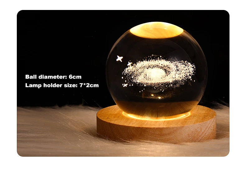 3D Crystal Glass Globe