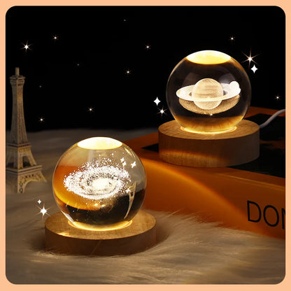 3D Crystal Glass Globe