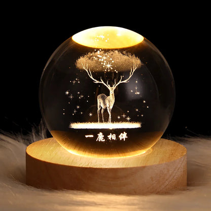 3D Crystal Glass Globe